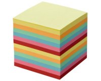 Bloc cube, 90 x 90 mm, 700 feuilles, coloré