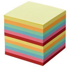 Bloc cube, 90 x 90 mm, 700 feuilles, coloré