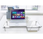 Support pour écran, verre, blanc