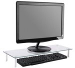 Support pour écran, verre, blanc