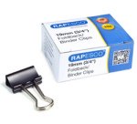 Pinces double clip noir Rapesco 19 mm - Boîte de 80