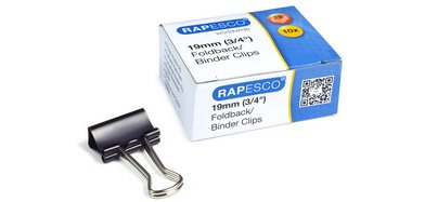 Pinces double clip, largeur: 25 mm, noir