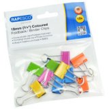 En_bte 10 pinces double clip 32 mm coul assorties