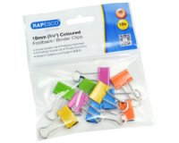 En_bte 10 pinces double clip 32 mm coul assorties
