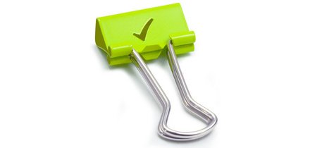 Pince double clip, (L)19 mm, Smile, assorti