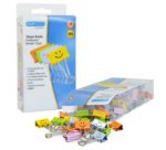Pince double clip, (L)19 mm, Smile, assorti