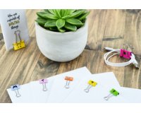 Pince double clip, (L)19 mm, Smile, assorti