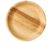 Teller aus "purem" Palmblatt, rund, 25 Stück.