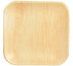 Assiette carré en feuille de palme "Pure"