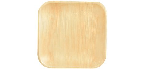 Assiette carré en feuille de palme "Pure"