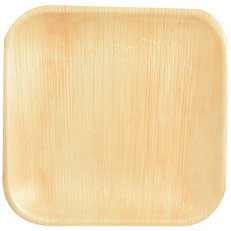 Square palm leaf plate "Pure"