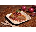 Assiette carré en feuille de palme "Pure"