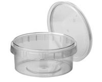 Packaging tray with lid, round