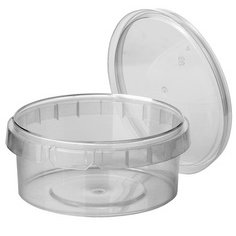 Packaging tray with lid, round