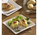 Assiette en carton 22,5 x 22,5 cm, blanche - Lot de 50