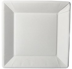 Assiette en carton 'pure' carré, 225 x 225 x 18 mm