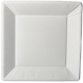 Assiette en carton 22,5 x 22,5 cm, blanche - Lot de 50