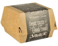 Boîte à burger 'pure', dimensions: 115 x 110 x 70 mm