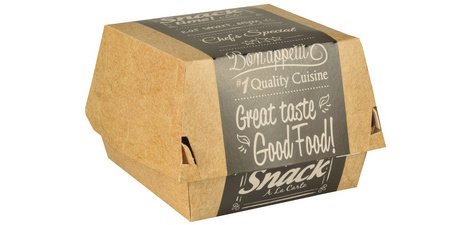 Boîte à burger 'pure', dimensions: 90 x 155 x 155 mm