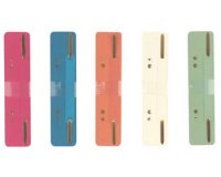 Relieur à lamelle, carton recyclé, assorti