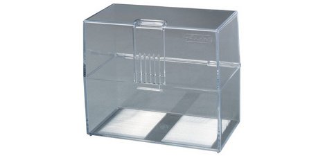 Boîte à fiches, A7 paysage, plastique, transparent