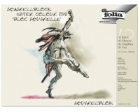 Bloc aquarelle, rugueux, 300 x 400 mm, 200 g/m2, blanc