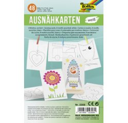 Cartes à coudre, 110 x 170 mm, blanc