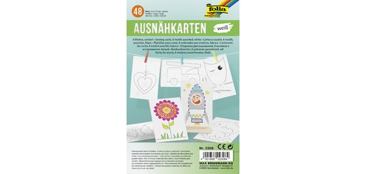 Cartes à coudre, 110 x 170 mm, blanc