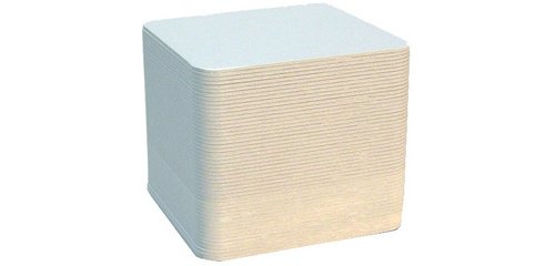 Cartons à bière à décorer, uni, carré, 93 x 93 mm
