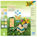 Bloc de papier design 'Fleurs', 305 x 305 mm