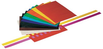 Feuilles à tresser, non gommé, 100 feuilles, assorti