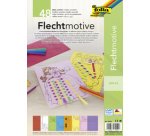 Motifs à tresser en papier teinté, A4, couleurs