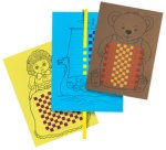 Motifs à tresser en papier teinté, A4, couleurs