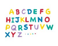 Pièces estampées-caoutchouc mousse 'Lettres'