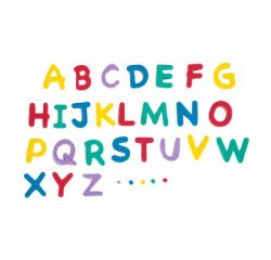 Pièces estampées-caoutchouc mousse 'Lettres'