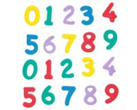 Pièces estampées-caoutchouc mousse 'Chiffres'