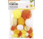 Pompons, 30 pièces, assortiment de