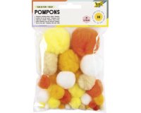 Pompons, 30 pièces, assortiment de