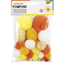 Pompons, 30 pièces, assortiment de