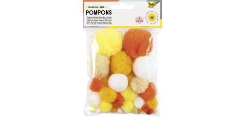 Pompons, 30 pièces, assortiment de