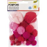 Pompons, 30 pièces, assortiment de