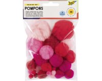 Pompons, 30 pièces, assortiment de