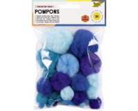 Pompons, 30 pièces, assortiment de