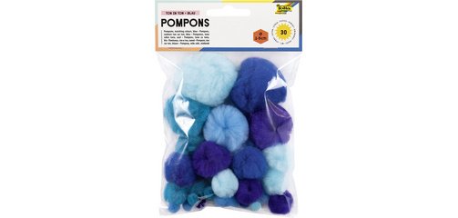 Pompons, 30 pièces, assortiment de