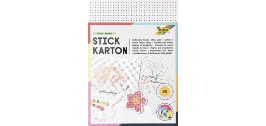 Carton à broder, 175 x 245 mm, blanc