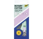 Cutter rotatif, 3 lames incluses, noir