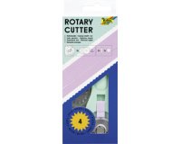 Cutter rotatif, 3 lames incluses, noir