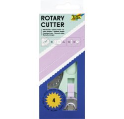 Cutter rotatif, 3 lames incluses, noir