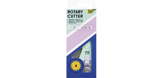 Cutter rotatif, 3 lames incluses, noir