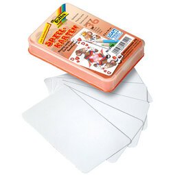 Jeu de cartes uni, 65 x 100 mm, 36 cartes, blanc